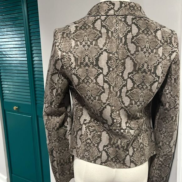 MARRAKECH NWOT Snakeskin Print Women's Jacket moto - xs - Picture 6 of 8